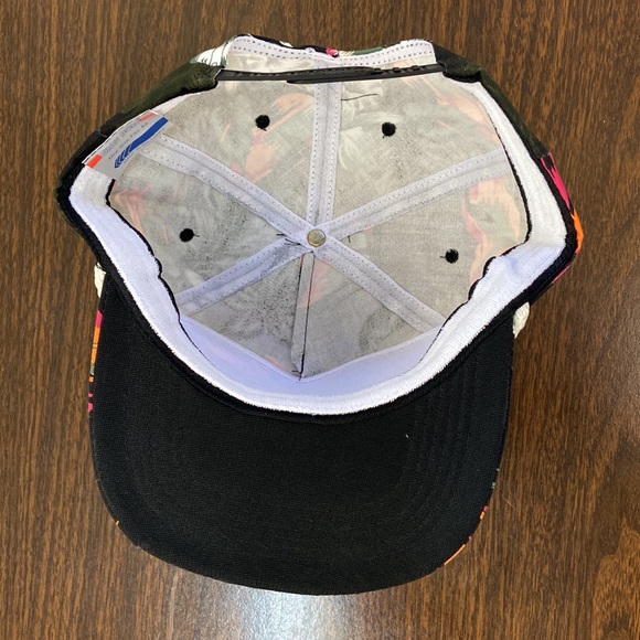 Vintage snapback trucker hat landstar inway san sun Hawaiian floral - Picture 5 of 9